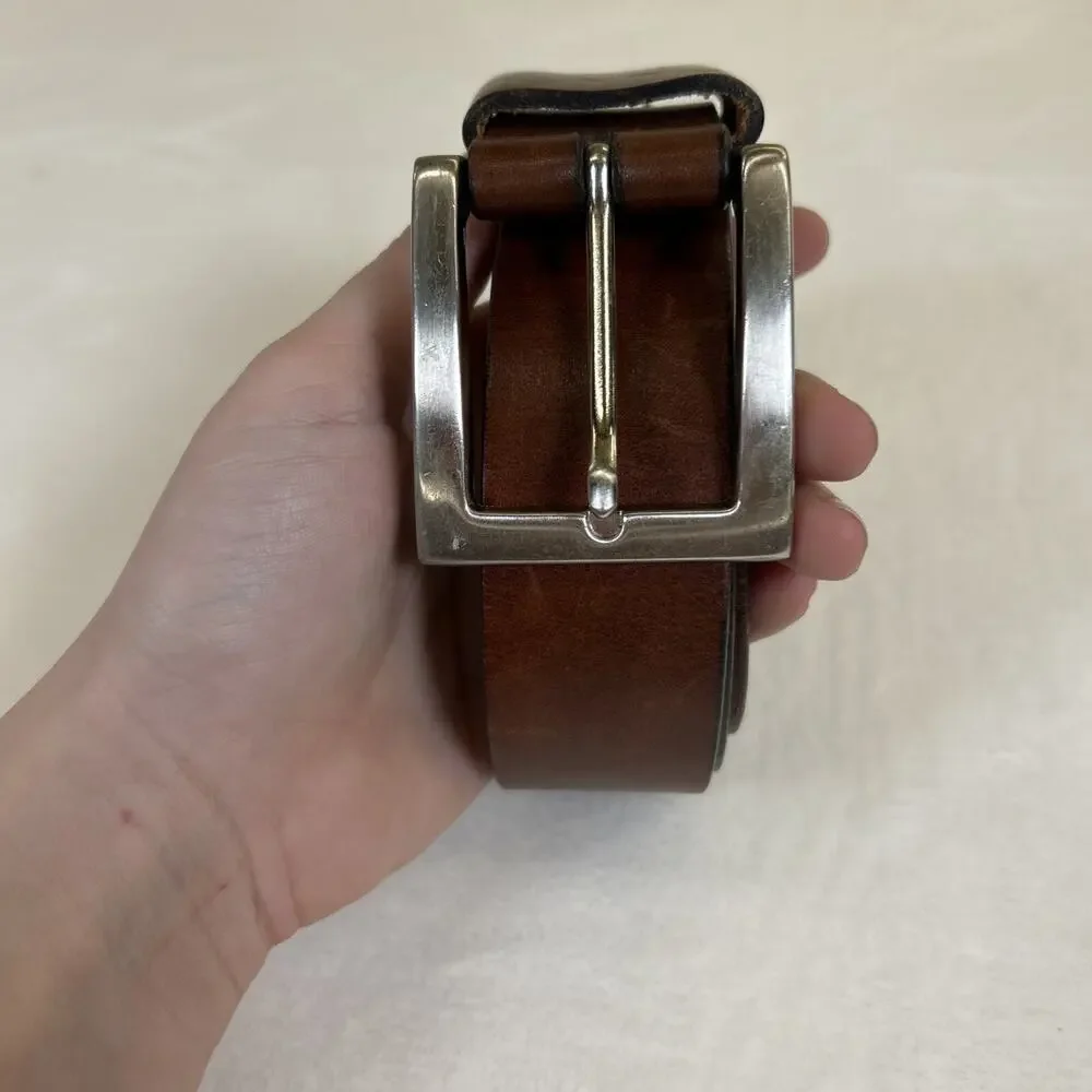 Kenneth Cole Mens Brown Genuine Leather 38/95 -1.5